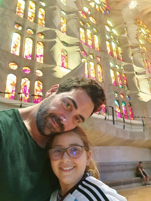 Delfina mit ihrem Papa