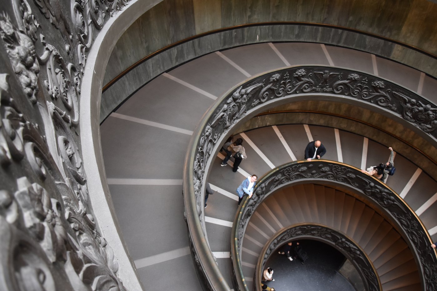 Wendeltreppe im Vatikan, fotografiert von Delfina